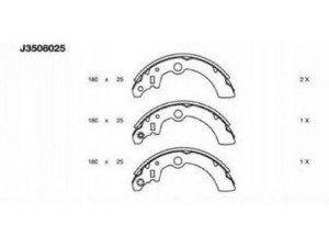 NIPPARTS J3508025 stabdžių trinkelių komplektas 
 Techninės priežiūros dalys -> Papildomas remontas
53200-76G00, 53200-76G10, 53200-76G20