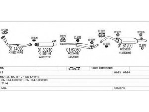 MTS C020018000382 išmetimo sistema 
 Išmetimo sistema -> Išmetimo sistema, visa