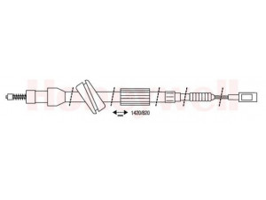 BENDIX 432717B trosas, stovėjimo stabdys 
 Stabdžių sistema -> Valdymo svirtys/trosai
4A0609721B, 4A0609721E