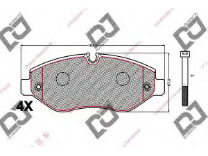 DJ PARTS BP2175 stabdžių trinkelių rinkinys, diskinis stabdys
004-420-6720, 004-420-8320, 0044206720