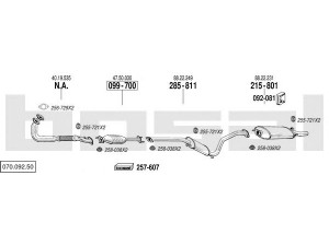 BOSAL 070.092.50 išmetimo sistema 
 Išmetimo sistema -> Išmetimo sistema, visa