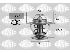 SASIC 9000388 termostatas, aušinimo skystis 
 Aušinimo sistema -> Termostatas/tarpiklis -> Thermostat
1338046
