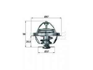 MAHLE ORIGINAL TX 20 71D termostatas, aušinimo skystis 
 Aušinimo sistema -> Termostatas/tarpiklis -> Thermostat