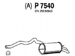 FENNO P7540 galinis duslintuvas 
 Išmetimo sistema -> Duslintuvas
074253609AS