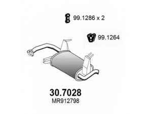 ASSO 30.7028 galinis duslintuvas 
 Išmetimo sistema -> Duslintuvas
MR912798