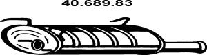 EBERSPÄCHER 40.689.83 galinis duslintuvas 
 Išmetimo sistema -> Duslintuvas
17430-87140