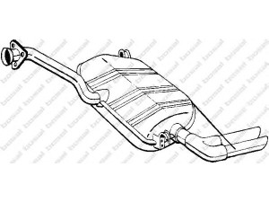 BOSAL 105-145 galinis duslintuvas 
 Išmetimo sistema -> Duslintuvas
893 253 609 A, 893 253 609 P
