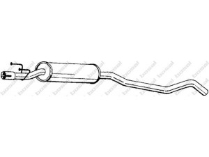 BOSAL 281-039 vidurinis duslintuvas 
 Išmetimo sistema -> Duslintuvas
58 52 815, 58 52 962, 90467567