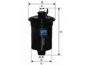 UFI 31.603.00 kuro filtras 
 Techninės priežiūros dalys -> Papildomas remontas
25121595, MB504754, 23300-42010