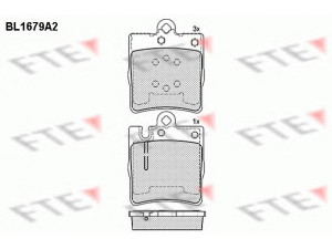 FTE BL1679A2 stabdžių trinkelių rinkinys, diskinis stabdys 
 Techninės priežiūros dalys -> Papildomas remontas
003 420 28 20