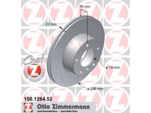 ZIMMERMANN 150.1284.52 stabdžių diskas 
 Dviratė transporto priemonės -> Stabdžių sistema -> Stabdžių diskai / priedai
3411 1 163 013, 3411 1 163 081