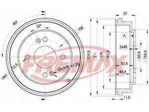 FREMAX BD-5841 stabdžių būgnas 
 Stabdžių sistema -> Būgninis stabdys -> Stabdžių būgnas
58411-07000