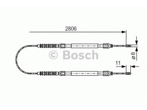 BOSCH 1 987 477 262 trosas, stovėjimo stabdys 
 Stabdžių sistema -> Valdymo svirtys/trosai
4745 V2, 1330058080, 4745 V2