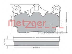METZGER 1170191 stabdžių trinkelių rinkinys, diskinis stabdys 
 Techninės priežiūros dalys -> Papildomas remontas
955 352 939 00, 955 352 939 01