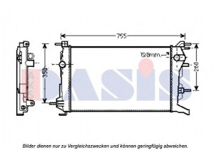 AKS DASIS 180084N radiatorius, variklio aušinimas 
 Aušinimo sistema -> Radiatorius/alyvos aušintuvas -> Radiatorius/dalys
214100068R