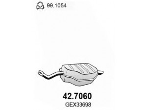 ASSO 42.7060 galinis duslintuvas 
 Išmetimo sistema -> Duslintuvas
GEX33698, WCG102840