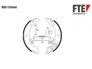 FTE BB1350A6 stabdžių trinkelių komplektas, stovėjimo stabdis 
 Stabdžių sistema -> Rankinis stabdys
4241L1, 77362696, 77363479, 9949494
