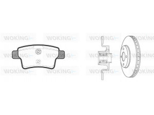 WOKING 813413.20 stabdžių rinkinys, diskiniai stabdžiai 
 Stabdžių sistema -> Diskinis stabdys -> Stabdžių remonto rinkinys