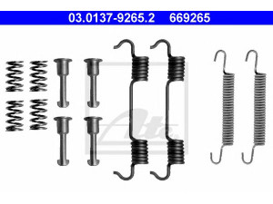 ATE 03.0137-9265.2 priedų komplektas, stovėjimo stabdžių trinkelės 
 Stabdžių sistema -> Rankinis stabdys
34 41 0 004 879, 34 41 0 148 321