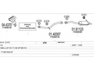 MTS C370245016144 išmetimo sistema 
 Išmetimo sistema -> Išmetimo sistema, visa
