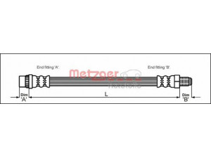 METZGER 4114639 stabdžių žarnelė 
 Stabdžių sistema -> Stabdžių žarnelės
46201-00QAF, 46242-00QAA, 44 05 110