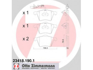 ZIMMERMANN 23418.190.1 stabdžių trinkelių rinkinys, diskinis stabdys 
 Techninės priežiūros dalys -> Papildomas remontas
1 151 377, 1M212K021AA, 7M3 698 151 B