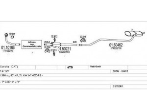 MTS C370061001739 išmetimo sistema 
 Išmetimo sistema -> Išmetimo sistema, visa