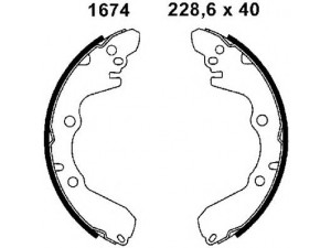 BSF 01674 stabdžių trinkelių komplektas 
 Techninės priežiūros dalys -> Papildomas remontas
MB668336, MB668337, MB668338, MB950065