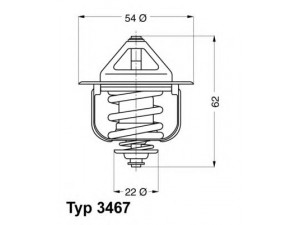 WAHLER 3467.85D termostatas, aušinimo skystis 
 Aušinimo sistema -> Termostatas/tarpiklis -> Thermostat
8-79312-726-0, 8-94360-227-0, 8-97087-130-2