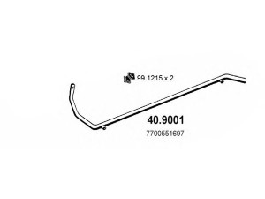 ASSO 40.9001 išleidimo kolektorius 
 Išmetimo sistema -> Išmetimo vamzdžiai
1108158101, 7700551697
