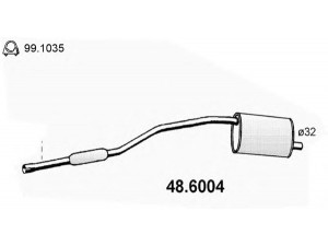 ASSO 48.6004 vidurinis duslintuvas 
 Išmetimo sistema -> Duslintuvas
20263639