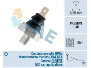 FAE 12900 alyvos slėgio jungiklis 
 Variklis -> Variklio elektra
1008803, 1469775, 1669989, 6M21-9278-FA