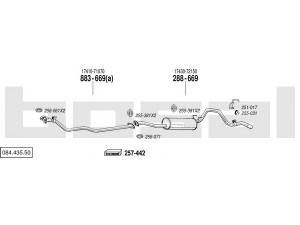 BOSAL 084.435.50 išmetimo sistema 
 Išmetimo sistema -> Išmetimo sistema, visa