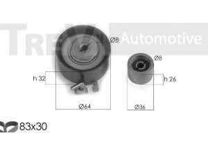 TREVI AUTOMOTIVE KD1303 paskirstymo diržo komplektas 
 Techninės priežiūros dalys -> Papildomas remontas