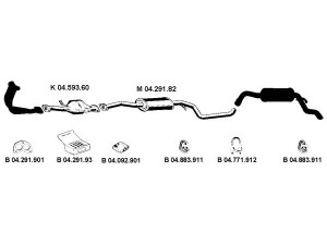 EBERSPÄCHER 042096 išmetimo sistema 
 Išmetimo sistema -> Išmetimo sistema, visa