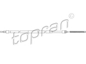 TOPRAN 721 649 trosas, stovėjimo stabdys 
 Stabdžių sistema -> Valdymo svirtys/trosai
4745 J8, E 074 020