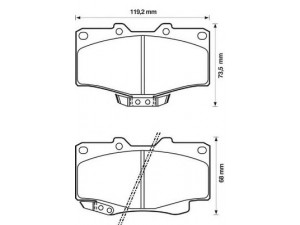 BENDIX 572140B stabdžių trinkelių rinkinys, diskinis stabdys 
 Techninės priežiūros dalys -> Papildomas remontas
0446535031, 0446535040, 0446535080