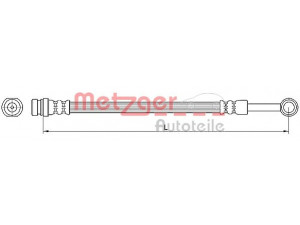 METZGER 4110564 stabdžių žarnelė 
 Stabdžių sistema -> Stabdžių žarnelės
58834-H1060
