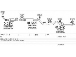MTS C380035002831 išmetimo sistema 
 Išmetimo sistema -> Išmetimo sistema, visa