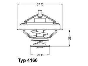 WAHLER 4166.79D termostatas, aušinimo skystis 
 Aušinimo sistema -> Termostatas/tarpiklis -> Thermostat
480 4321, 9843 2310, 9846 7516
