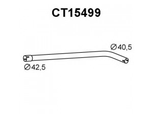 VENEPORTE CT15499 remonto vamzdis, katalizatorius 
 Išmetimo sistema -> Išmetimo vamzdžiai
172230, 172275, 172824, 7910030921