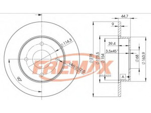 FREMAX BD-2083 stabdžių diskas 
 Stabdžių sistema -> Diskinis stabdys -> Stabdžių diskas
43206-99J04