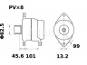 MAHLE ORIGINAL MG 465 kintamosios srovės generatorius
RE531867, RE551448