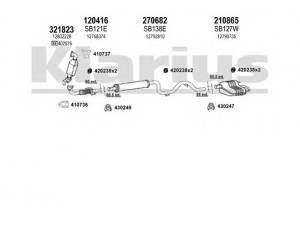 KLARIUS 750199E išmetimo sistema 
 Išmetimo sistema -> Išmetimo sistema, visa