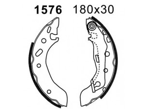 BSF 01576 stabdžių trinkelių komplektas 
 Techninės priežiūros dalys -> Papildomas remontas
1005960, 1005970, 1059500, 1104127