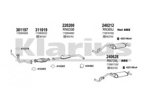 KLARIUS 720669E išmetimo sistema 
 Išmetimo sistema -> Išmetimo sistema, visa