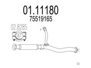 MTS 01.11180 išleidimo kolektorius 
 Išmetimo sistema -> Išmetimo vamzdžiai
75519165