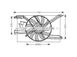 AVA QUALITY COOLING OL7532 ventiliatorius, radiatoriaus 
 Aušinimo sistema -> Oro aušinimas
1341362, 6341153, 24410988, 24410992