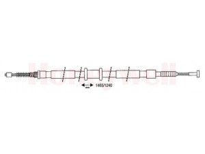 BENDIX 432991B trosas, stovėjimo stabdys 
 Stabdžių sistema -> Valdymo svirtys/trosai
46464658