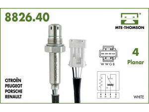 MTE-THOMSON 8826.40.057 lambda jutiklis 
 Elektros įranga -> Jutikliai
9635978580, 1618.AN, 1618.E6, 1618.HC